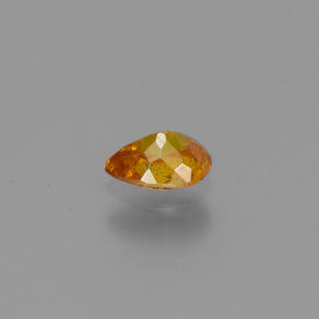 Sfalerite naturale oro da 0,47 ct, taglio a pera, VS