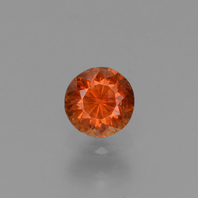 Sfalerite Arancio rosso naturale da 0.42 ct, Taglio rotondo, VS