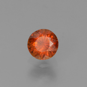 Sfalerite Arancio rosso naturale da 0.42 ct, Taglio rotondo, VS