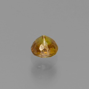 Sfalerite naturale oro da 0,40 ct, taglio rotondo, VS-SI