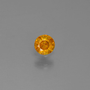 Sfalerite Giallo oro naturale da 0.13 ct, Taglio rotondo, VS