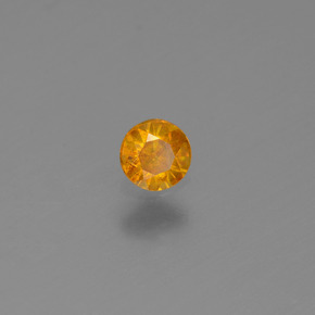 Sfalerite Giallo oro naturale da 0.13 ct, Taglio rotondo, VS
