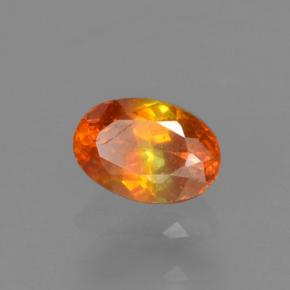 Sfalerite naturale arancione da 0,37 ct, taglio ovale, VS-SI