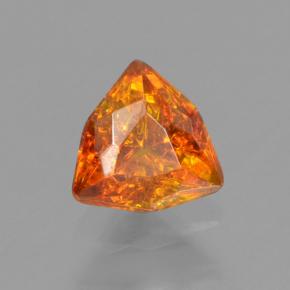 Sfalerite naturale arancione da 0,50 ct, trillion, VS-SI