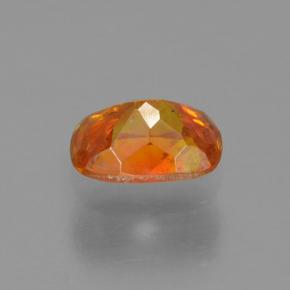 Sfalerite arancione giallastro naturale da 0,35 ct, taglio a cuscino, VS-SI