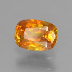 Sfalerite naturale oro da 0,54 ct, taglio a cuscino, VS-SI