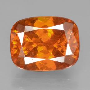 Sfalerite naturale arancione da 4,09 ct, taglio a cuscino, VS-SI