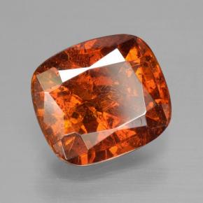 Sfalerite naturale arancione da 2,98 ct, taglio a cuscino, VS-SI