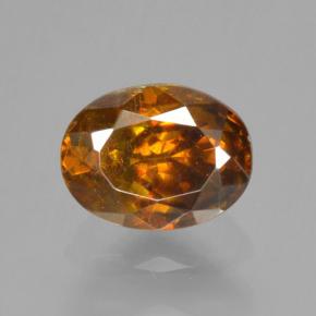 Sfalerite naturale marrone da 0,67 ct, taglio ovale, VS-SI