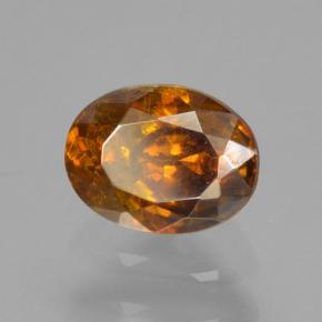 Sfalerite naturale marrone da 0,67 ct, taglio ovale, VS-SI