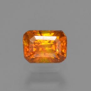Sfalerite Giallo-arancione naturale da 0.41 ct, Taglio smeraldo, VS-SI