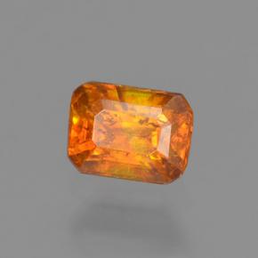 Sfalerite Giallo-arancione naturale da 0.41 ct, Taglio smeraldo, VS-SI
