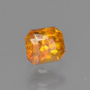 Sfalerite naturale giallo da 0,35 ct, taglio smeraldo, VS-SI