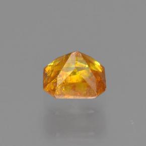 Sfalerite naturale giallo da 0,35 ct, taglio smeraldo, VS-SI