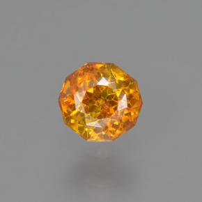 Sfalerite naturale arancione da 0,25 ct, taglio rotondo, VS-SI