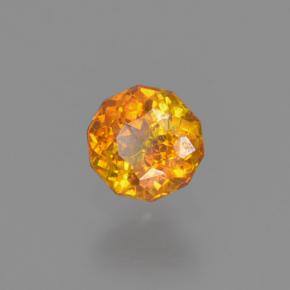 Sfalerite naturale arancione da 0,25 ct, taglio rotondo, VS-SI