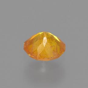 Sfalerite Giallo-arancione naturale da 0.40 ct, Taglio rotondo, VS-SI