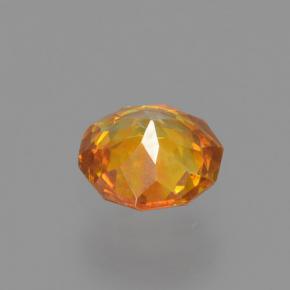 Sfalerite naturale arancione da 0,41 ct, taglio rotondo, VS-SI