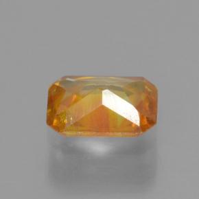 Sfalerite Giallo-arancione naturale da 0.39 ct, Taglio smeraldo, VS-SI