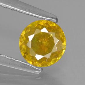 Sfalerite naturale giallo da 0,51 ct, taglio rotondo, VS-SI