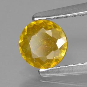 Sfalerite naturale giallo da 0,51 ct, taglio rotondo, VS-SI