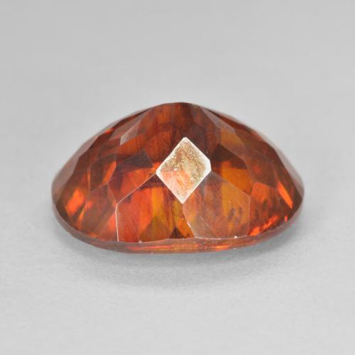 Sfalerite Arancione scuro naturale da 12.19 ct, Ovale, SI-I1