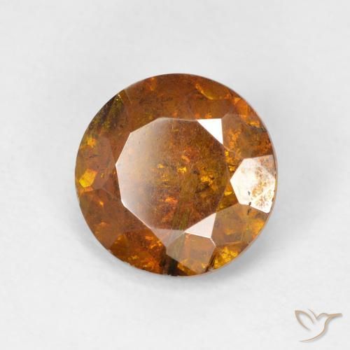 Sfalerite Medium Dark-Orange naturale da 2.55 ct, Rotondo, I1