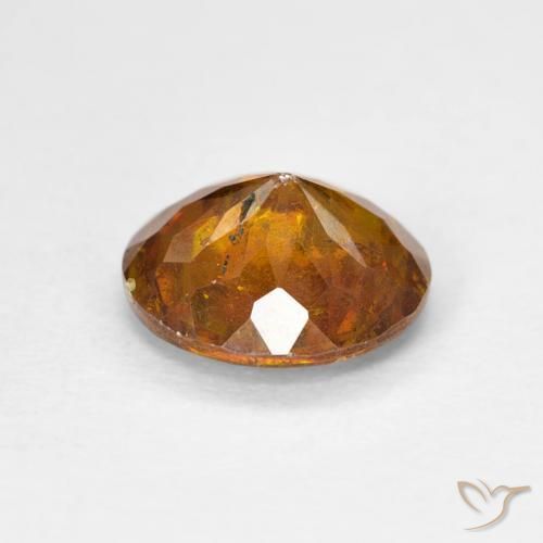 Sfalerite Medium Dark-Orange naturale da 2.55 ct, Rotondo, I1