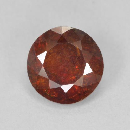 1.68ct Naturale Arancio scuro rossastro Sfalerite, Rotondo, SI-I1