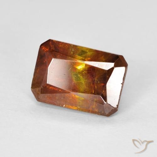 Sfalerite Arancione marroncino naturale da 3.36 ct, Ottagonale / Taglio smeraldo, SI