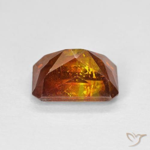 Sfalerite Arancione marroncino naturale da 3.36 ct, Ottagonale / Taglio smeraldo, SI