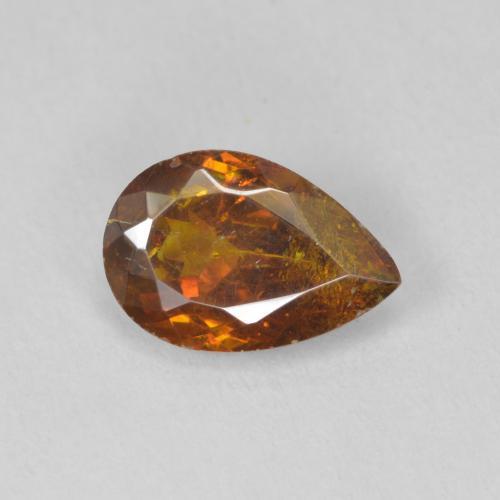 1.97ct Naturale Arancio Medio Sfalerite, Forma a pera, SI-I1