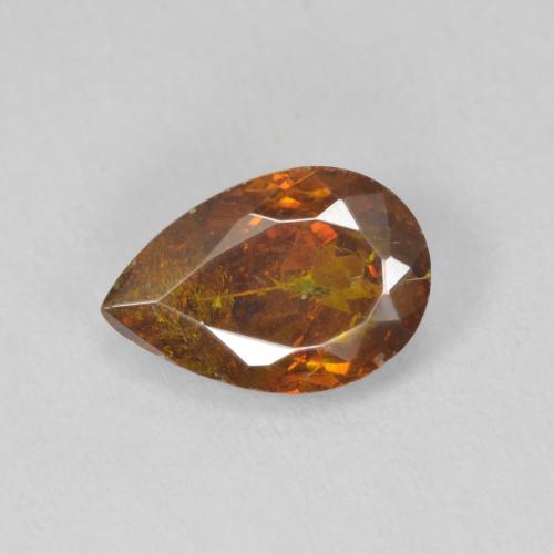 Sfalerite Arancio Medio naturale da 1.97 ct, Forma a pera, SI-I1
