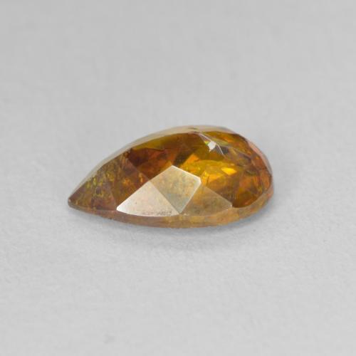 Sfalerite Arancio Medio naturale da 1.97 ct, Forma a pera, SI-I1