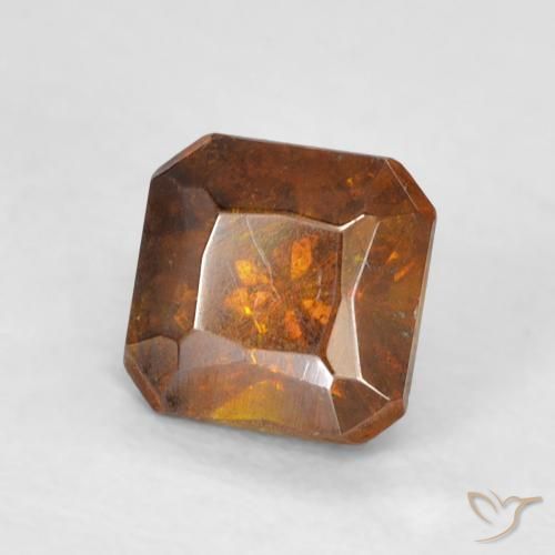 Sfalerite Arancio Terra naturale da 0.90 ct, Ottagonale / Taglio smeraldo, SI-I1