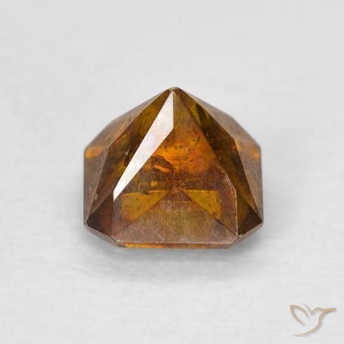 Sfalerite Arancio Terra naturale da 0.90 ct, Ottagonale / Taglio smeraldo, SI-I1