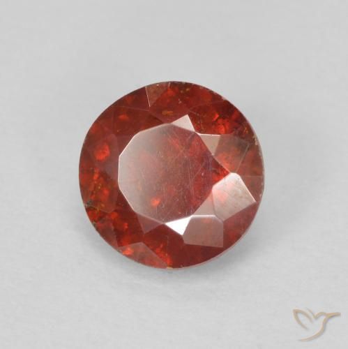 Sfalerite Arancione rossastra naturale da 1.06 ct, Rotondo, SI