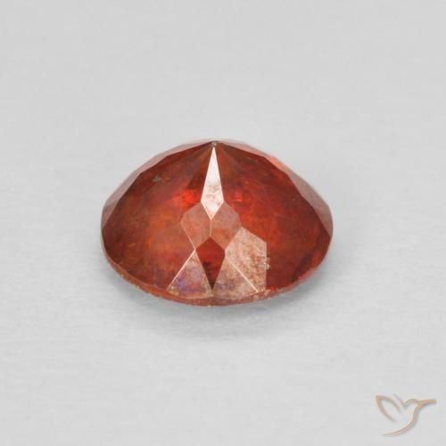 Sfalerite Arancione rossastra naturale da 1.06 ct, Rotondo, SI