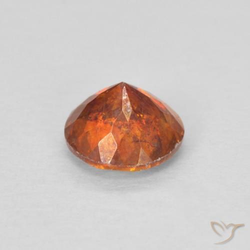 Sfalerite Arancione rossastra naturale da 0.85 ct, Rotondo, SI