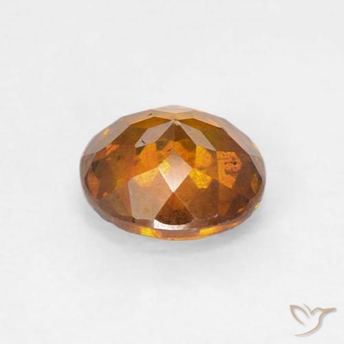 Sfalerite Arancio Terra naturale da 1.00 ct, Rotondo, SI-I1
