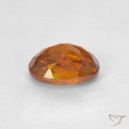 Sfalerite Arancione scuro naturale da 0.81 ct, Ovale, SI-I1