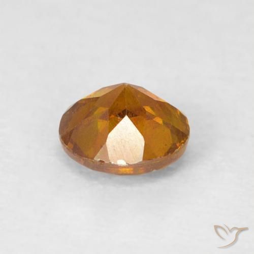 Sfalerite Arancio Terra naturale da 0.53 ct, Rotondo, SI-I1