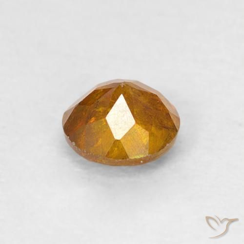 Sfalerite Arancio Terra naturale da 0.38 ct, Rotondo, SI-I1