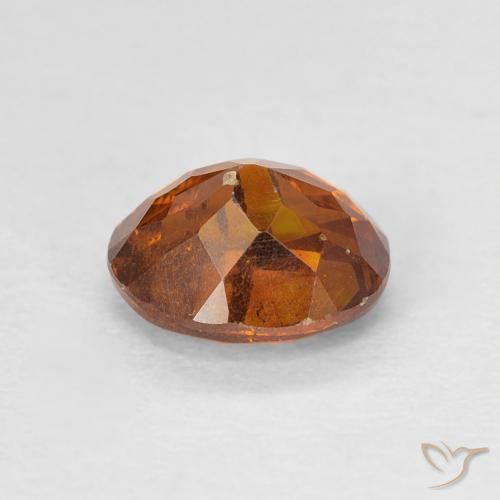 Sfalerite Medium Dark-Orange naturale da 1.28 ct, Ovale, SI-I1