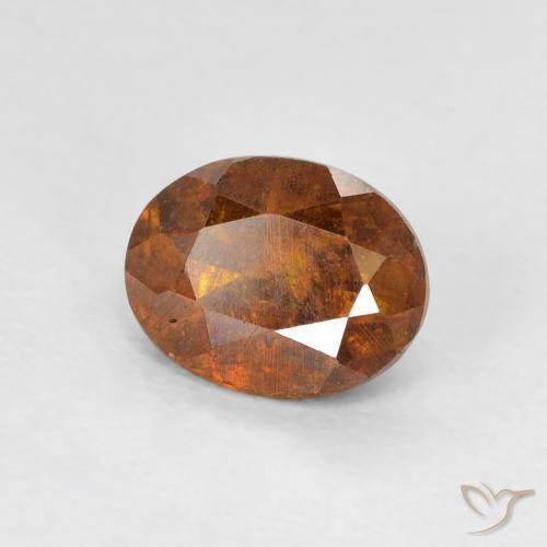 Sfalerite Arancio Medio naturale da 0.92 ct, Ovale, SI-I1
