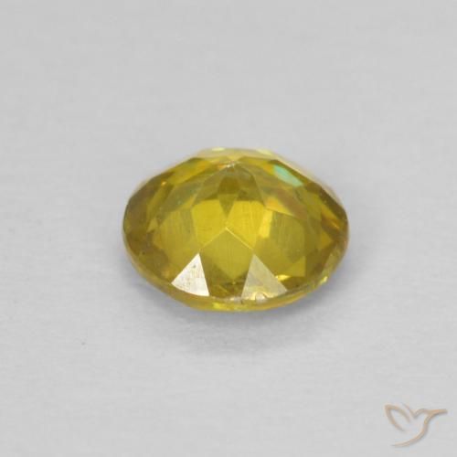 Sfalerite Giallo d'autunno naturale da 0.62 ct, Rotondo, VS-SI