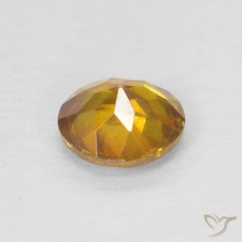 Sfalerite Arancione marroncino naturale da 0.36 ct, Rotondo, SI-I1