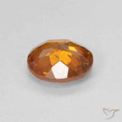 Sfalerite Arancione rossastra naturale da 0.92 ct, Rotondo, SI-I1