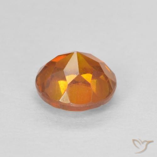 Sfalerite Arancione brillante naturale da 0.81 ct, Rotondo, SI-I1