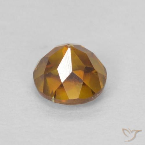 Sfalerite Arancione marroncino naturale da 0.46 ct, Rotondo, SI-I1